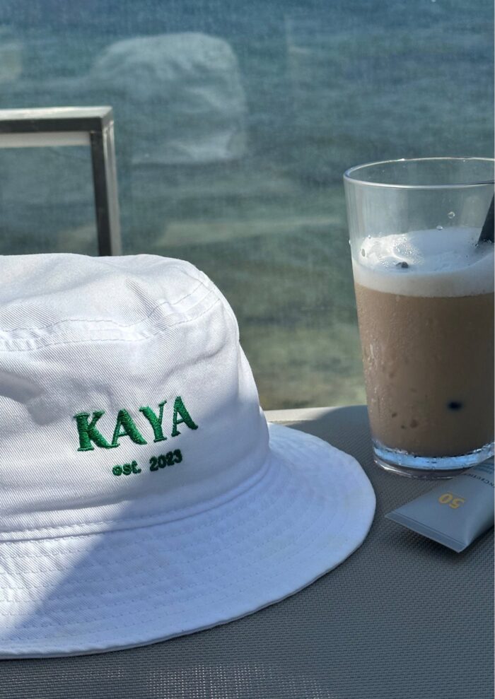Kaya Bucket Hat white- green - Image 4