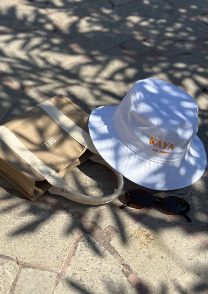 Kaya Bucket Hat white- orange - Image 4