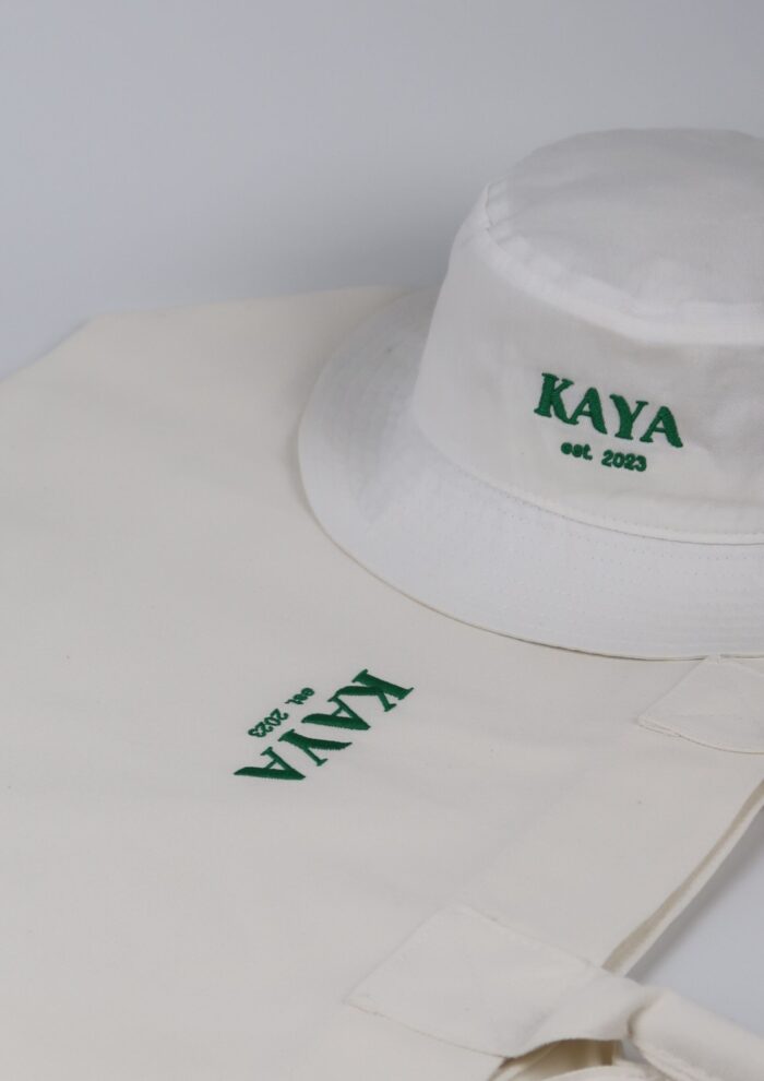 Kaya Bucket Hat white- green - Image 2