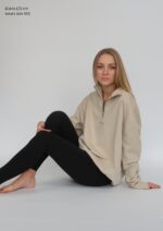 Kaya Halfzip Sweater beige – Bild 3