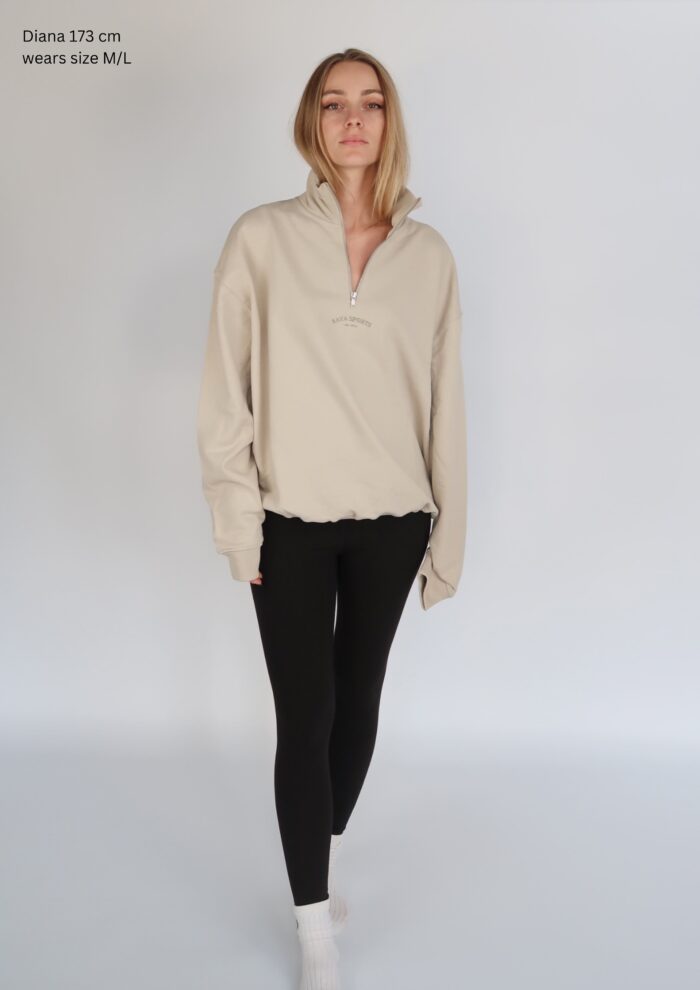 Kaya Halfzip Sweater beige - Image 1