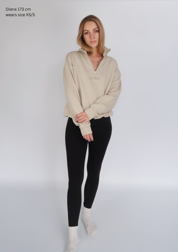Kaya Halfzip Sweater beige - Image 2